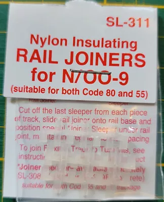 N Scale PECO Streamline SL-311  Nylon Insulating  Rail Joiners   Code 80 & 55 • $4.65