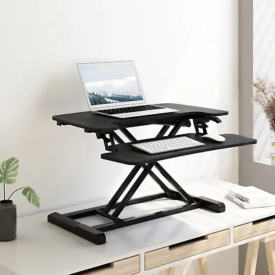 FLEXISPOT 28  Height Adjustable Home Office Desk Converter Computer Desk Riser • $89.99