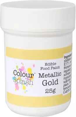 Colour Splash Edible Food Paint Metallic Gold 25 G Pack Of 1 • £6.13