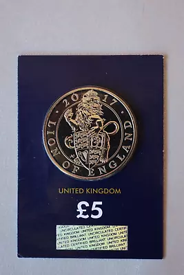 2017 Lion Of England £5 Pound Coin Queen's Beasts Coin Change Checker • £9.95