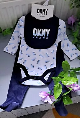 Baby Boy 6-9 Months BNWT Dkny Supersoft 3 Piece Set • £5