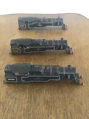 3 X Hornby Dublo Class 4MT Loco Body Shells 2-6-4 BR Black - OO Gauge VGC • £10