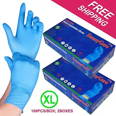 200 SunnyCare #8204 Nitrile Exam Gloves Powder Free (Non Vinyl Latex)  Size: XL • $20