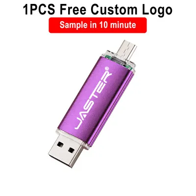 Free Logo USB Flash Drive 64GB Pen Drive Micro Pendrive OTG Memory Stick Plastic • $5.02