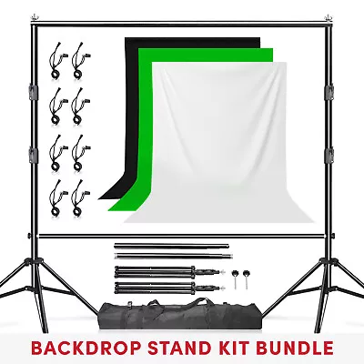 Photo Studio - Backdrop Banner Stand Kit - Adjustable Background Support Kit • $87.99
