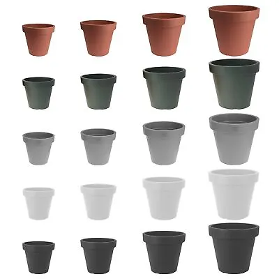 £7.49 • Buy Plastic Flower Plant Garden Indoor Outdoor Herb Planter Pots Sizes And Colours