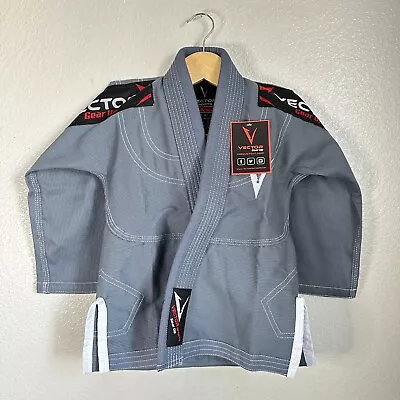 Vector Sports Gear  Kids K0 Attila Series Black Brazilian Jiu Jitsu Gi Suit New • $27.93