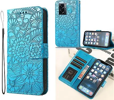 $6.95 • Buy Oppo A57 5g Embossed PU Leather Wallet Case Floral