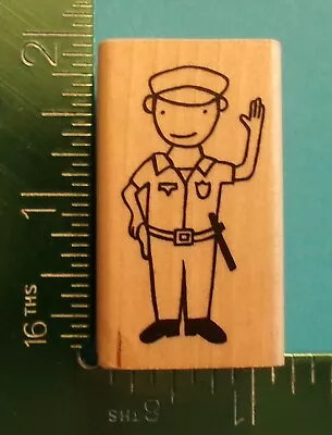 POLICEMAN Rubber Stamp By A Muse Artstamps • $3.16