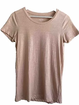 J. Crew Vintage Rose Gold Shimmer Tee T-Shirt Top Crewneck Short Sleeve • $21