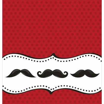 Moustache Madness Birthday / General Party Plastic Table Cover 137cm X 274cm NEW • $4.29