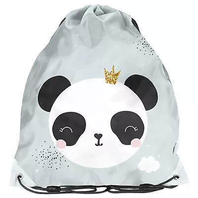 Shoe Bag Panda School Kids PE Sport Backpack Lightweight Drawstrings 38cm × 34cm • £7.43