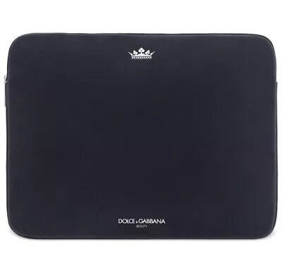 NWT Dolce & Gabbana Navy Blue Plush Padded Laptop Case Sleeve • $14.99