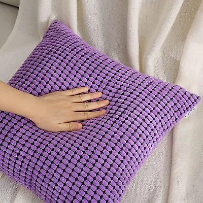 Corduroy Plush Jumbo Cord Cushion Cover Soft Throw Pillow Case Sofa Home Decor • $7.69