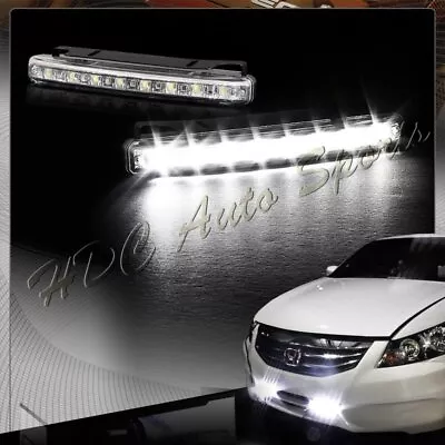 High Power Bright White 8 LED Chrome Housing Daytime Running Lights Fog Lamps • $6.50