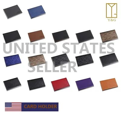 Best Business Card Holder Leather PU Card Case Excellent Designer By Y&G YT09 • $13.94