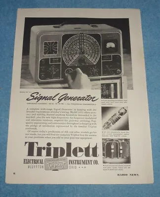 Antique 1945 Ad Echophone EC-1 +  Triplett Electrical Instrument Co.  • $13.11