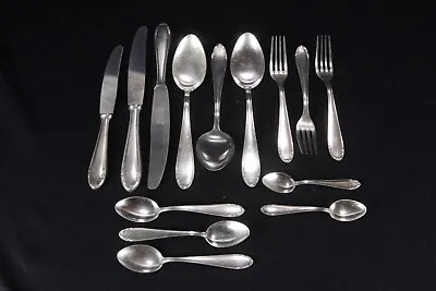 BMF 1 Pattern Silver Plated Flatware Partial Set German Rostfrei Skier Logo • $46.06