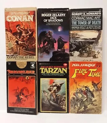 Conan Roger Zelazny Robert E Howard Dragonslayer Tarzan & More Book Lot • $30.10