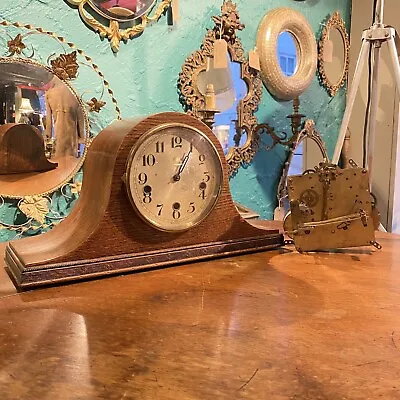 Antique Haller German Art Deco Mantle Clock 1930s & Anvil Westminster Movement • £35