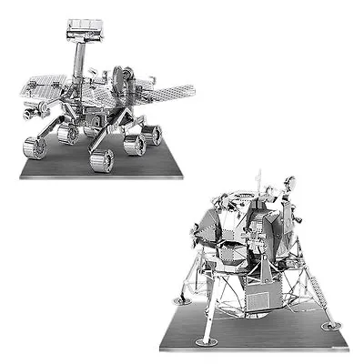 SET Of 2 Metal Earth Apollo Lunar Module AND Mars Rover 3D Laser Cut Model Kits • $19.95