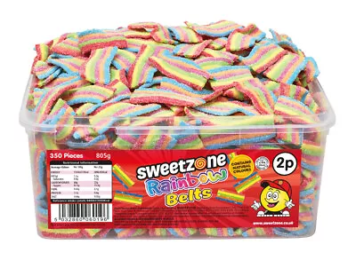 Halal Sweets Peach Rings Blue Raspberry Slices Fizzy 800g Tubs HMC Certified • £7.99