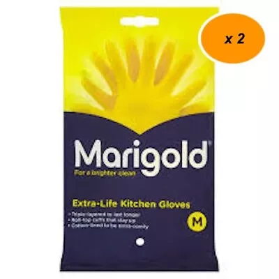 Marigold Extra Life Gloves Kitchen Medium X 2 Packs Reduced • £4.99