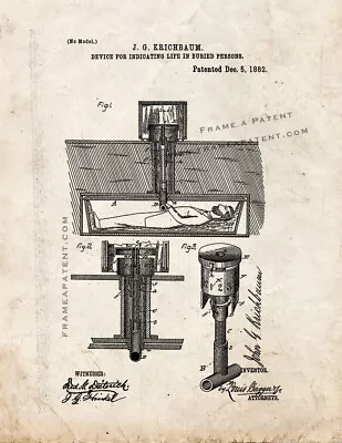 Grave Alarm Patent Print Old Look • $9.96