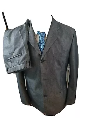 Dolce & Gabbanna Mens Three Button Suit Size 38 R33 X 33.5 Charcoal Gray  • $166.24