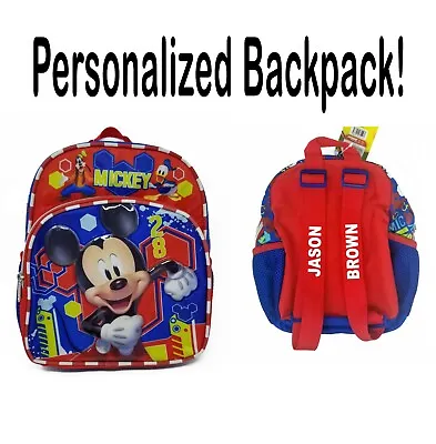 Mickey Mouse 10  Toddler Pre-School Blue Backpack Book Bag • $19.47