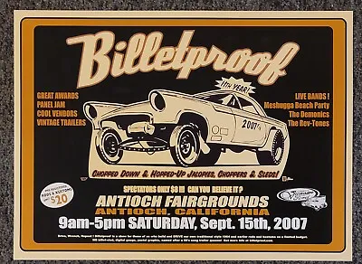 Original Vtg BILLETPROOF Poster Print Car Show Custom T-BIRD GASSER Hot Rod Auto • $25.98