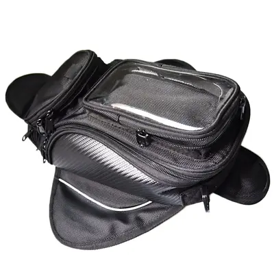 Magnetic Motorcycle Oil Fuel Tank Luggage Bag Black GPS Phone Holder Waterproof • $30.50