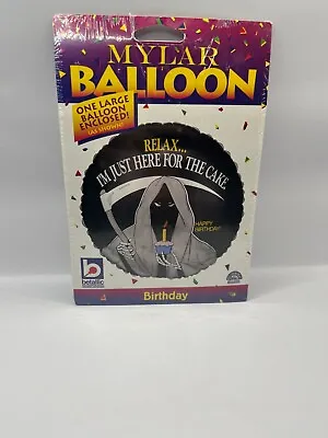 Happy Birthday Grim Reaper Mylar Balloon Large By Betallic • $2.95