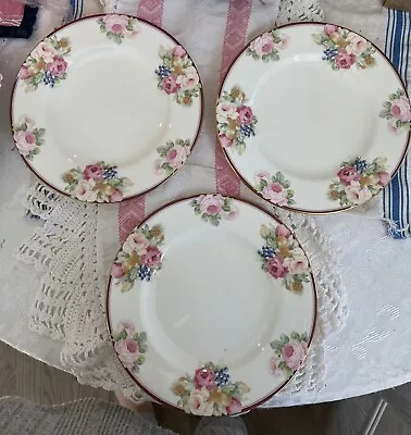 3 Beautiful Vintage Mikasa Bone China Plates England - Rosemead Pattern • $30