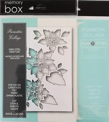 Memory Box Poinsettia Collage Die 99585  NEW • £14.99
