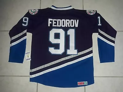 Sergei Fedorov Anaheim Mighty Ducks Ccm Throwback Jersey. Nwt. Size Lg. • $80