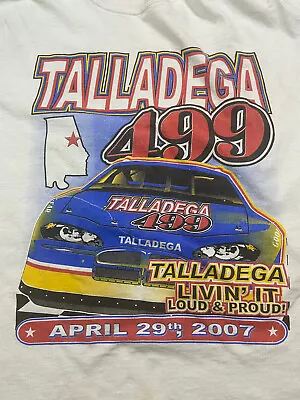 $12 • Buy Talladega NASCAR Super Speedway 499 T Shirt Racing 2007 Men’s XL 2 Sided