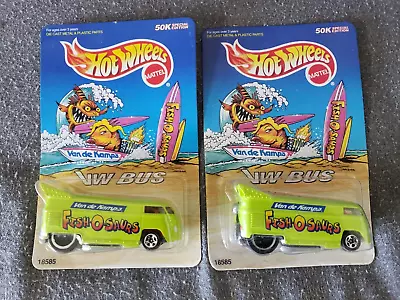 2 1997 Hot Wheels Van De Kamps Fish O Saurus VW Drag Bus 50K Special Edition !!! • $8.99