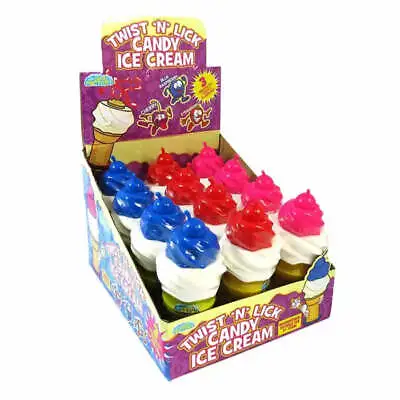 Crazy Candy Factory Twist 'n' Lick Candy Ice Cream - 12 X 25g Packs • £22.32
