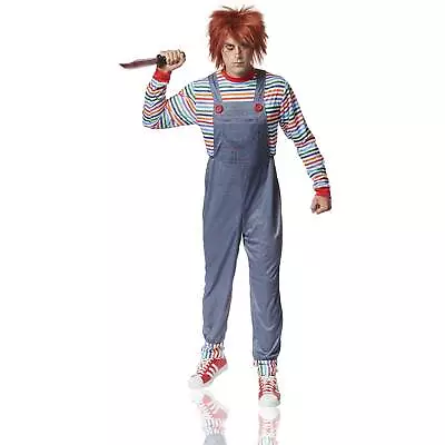 Mens Evil Doll Chucky Adult Halloween Costume Size XL • $28.05