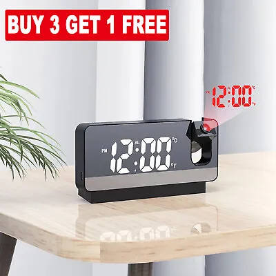 £12.88 • Buy Alarm Clock Smart Digital LED Projector LCD Display Temperature Time Projection