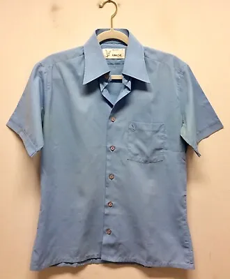 Vintage Panache By Tern Blue Short Sleeved Shirt M • £15