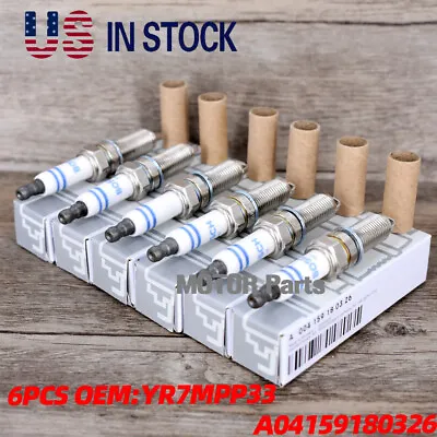 6PCS  OEM YR7MPP33 Spark Plugs For Mercedes Benz Double Platinum GERMANY US • $19.99
