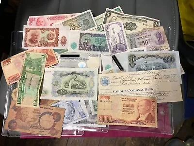 30+ Old Collector Paper Money Financial Instruments E.g.one $100 Travelers Check • $49.99