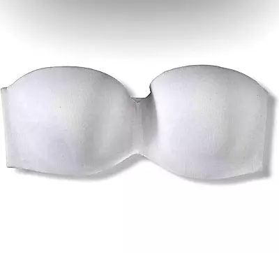 Maidenform Sweet Nothings Bra 38DDD No-Slip Full Coverage Strapless White • $14.99