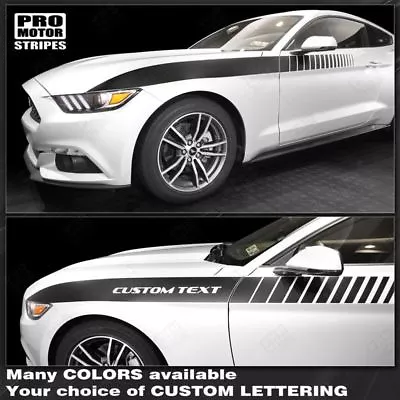 Ford Mustang 2015-2023 Upper Side Strobe Stripes Decals (Choose Color) • $47.60