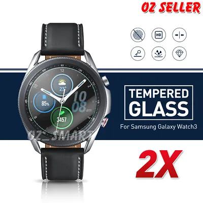2 Pack For Samsung Galaxy Watch 3 45mm/ 41mm Tempered Glass Screen Protector • $5.95