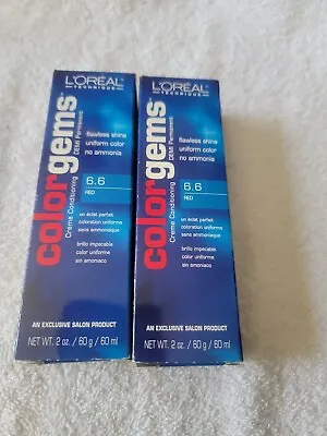 LOREAL COLOR GEMS DEMI PERMANENT 6.7 Red  2 Pack • $19.97