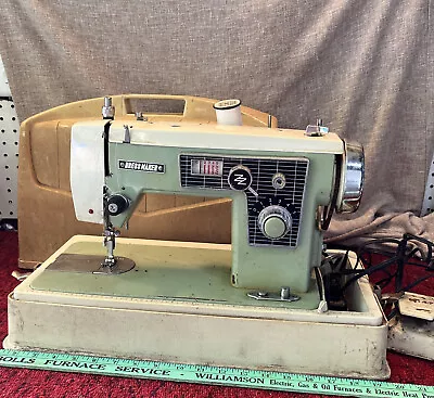 Dressmaker Sewing Machine Model #1692 Mint Green With Case Crafts Clothing Vtg • $64