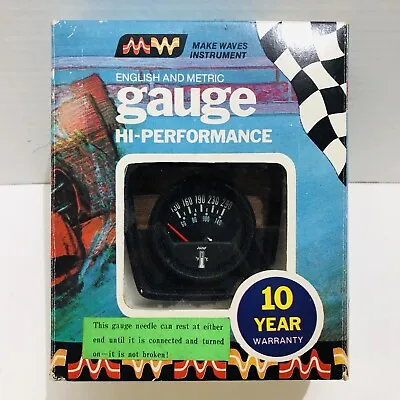 Make Waves English & Metric Hi-Performance Temperature Gauge Vintage New Stock • $21.25
